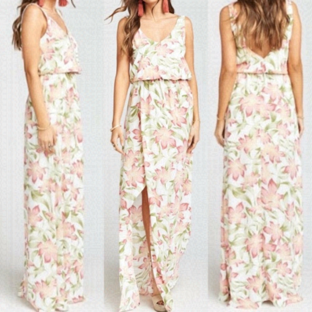 NWT Show Me Your Mumu Kendall Maxi Dress Floral Lily Size Small Bohemian Boho S